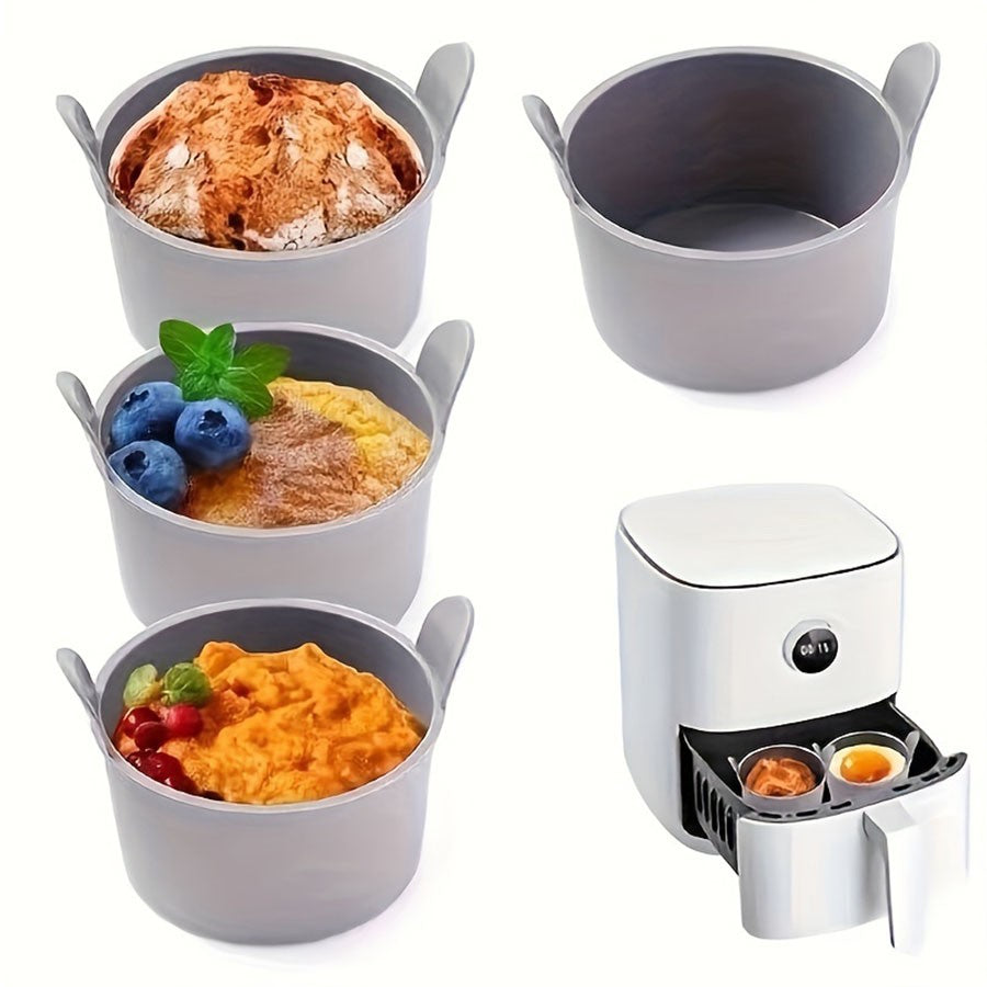 Kit Premium de Formas de Silicone para Air Fryer – Cozinhe com Sabor, Limpeza e Sofisticação!
