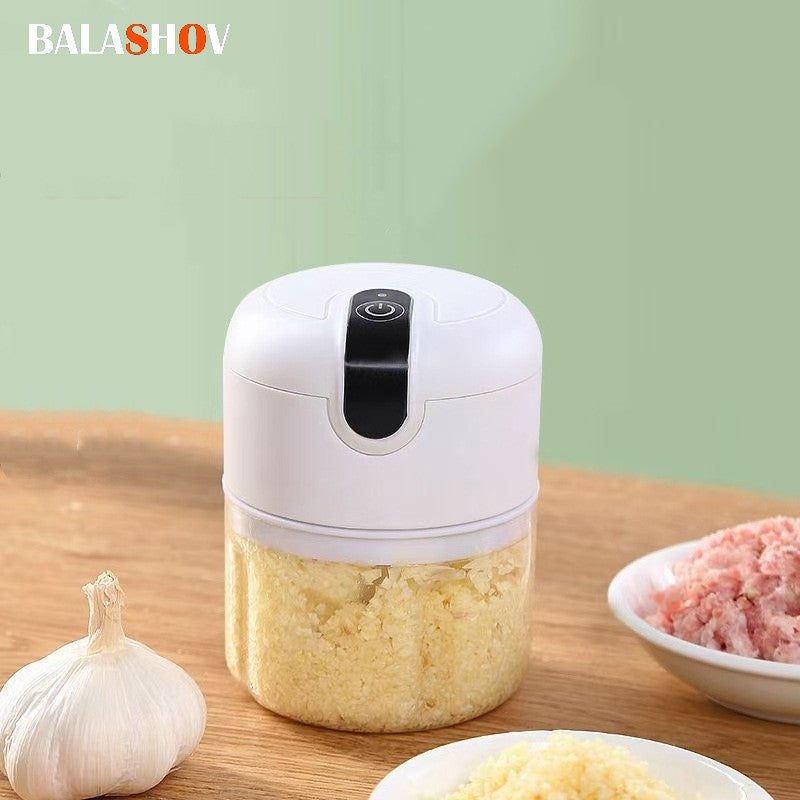 Mini Processador Elétrico USB para Alho, Cebola e Vegetais – Compacto, Recarregável e Super Prático!