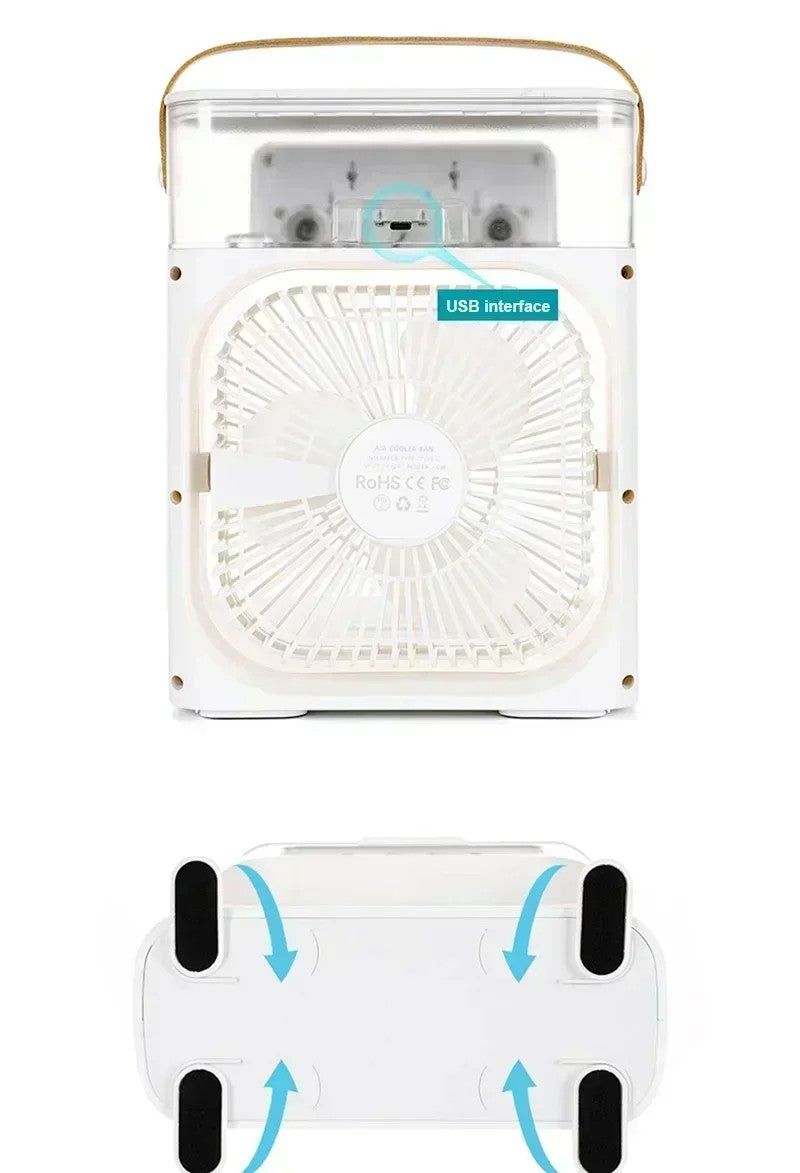CoolBreeze™ 3 em 1 – Ar Condicionado Portátil com Umidificador e Ventilador Silencioso para Casa, Escritório e Quarto