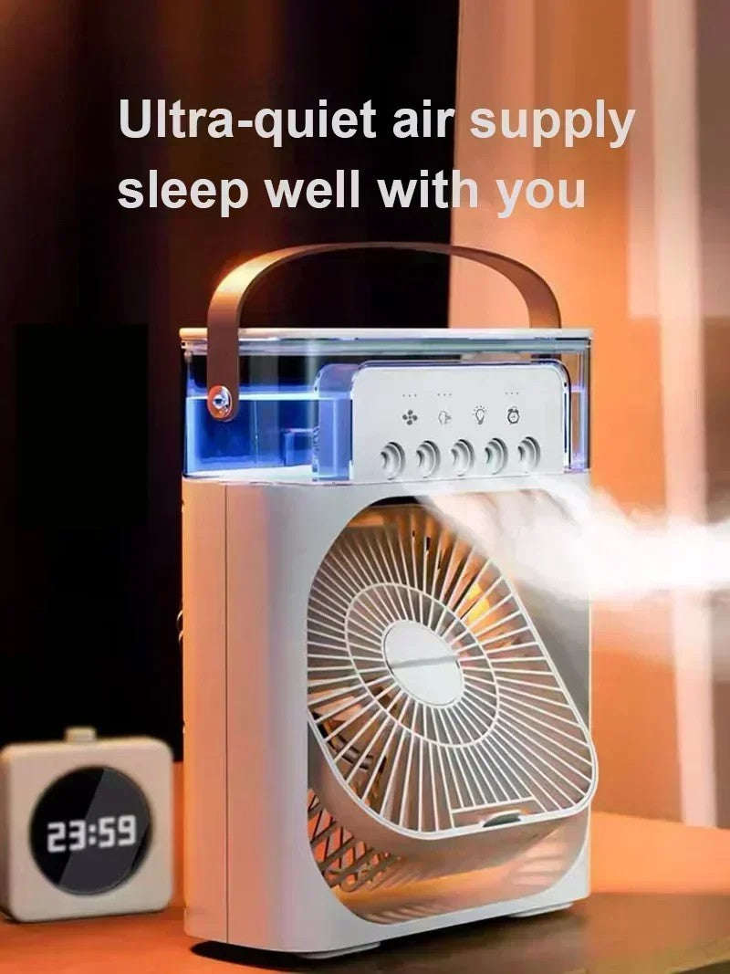 CoolBreeze™ 3 em 1 – Ar Condicionado Portátil com Umidificador e Ventilador Silencioso para Casa, Escritório e Quarto