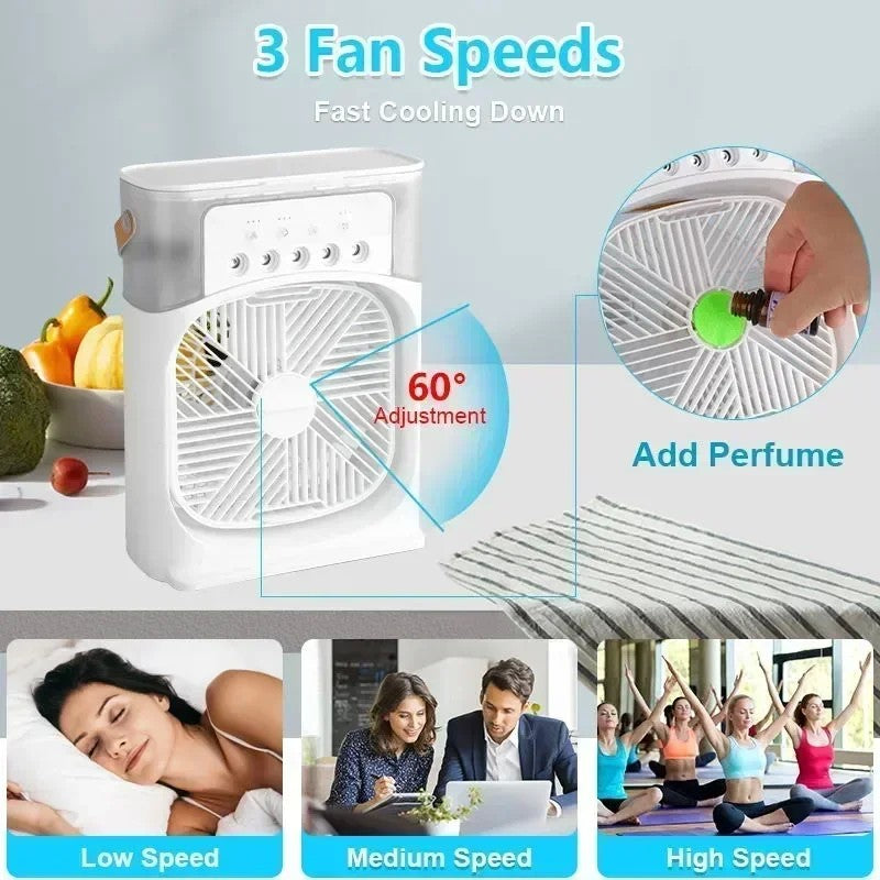 CoolBreeze™ 3 em 1 – Ar Condicionado Portátil com Umidificador e Ventilador Silencioso para Casa, Escritório e Quarto