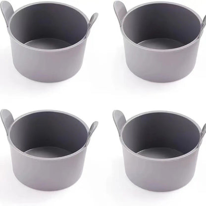Kit Premium de Formas de Silicone para Air Fryer – Cozinhe com Sabor, Limpeza e Sofisticação!