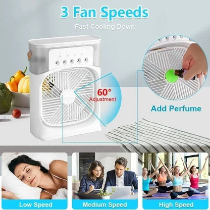 CoolBreeze™ 3 em 1 – Ar Condicionado Portátil com Umidificador e Ventilador Silencioso para Casa, Escritório e Quarto