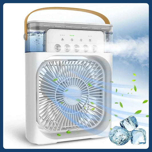 CoolBreeze™ 3 em 1 – Ar Condicionado Portátil com Umidificador e Ventilador Silencioso para Casa, Escritório e Quarto
