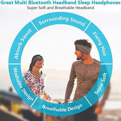 Máscara de Olho com Fone Bluetooth Embutido – Ideal para Dormir, Meditar, Viajar ou Treinar com Conforto Total
